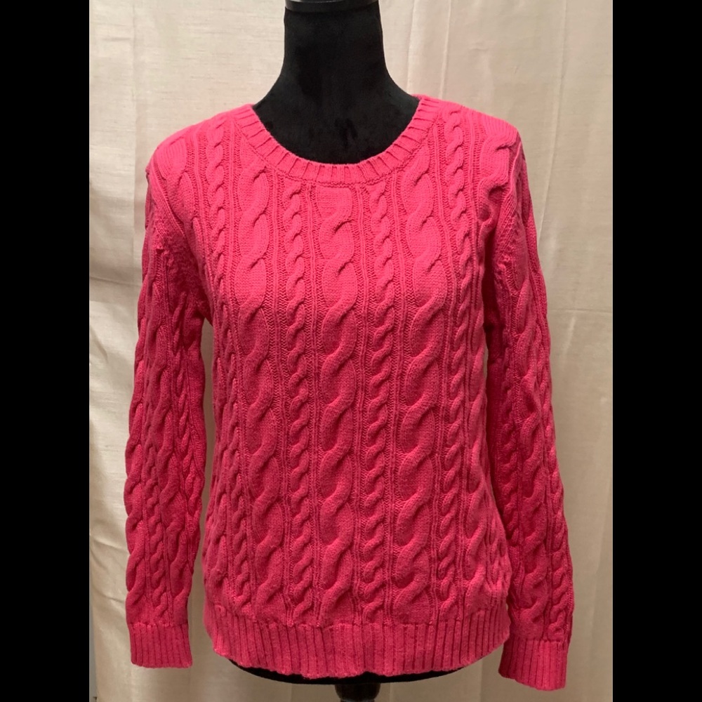 Land’s End Plink cable knit sweater